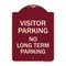 Signmission Reserved Parking Visitor Parking No Long-Term Parking Heavy-Gauge Alum, 24" x 18", BU-1824-23022 A-DES-BU-1824-23022 - alternate 1